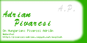 adrian pivarcsi business card